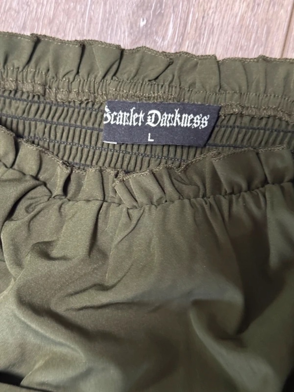 Olive Green Corset-Waist Midi Dress - Women - Picture 5 of 5